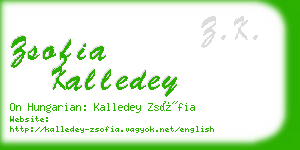 zsofia kalledey business card